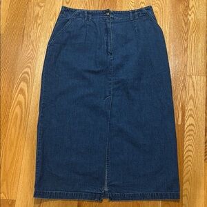 Talbots Dark Wash Denim Skirt 14P